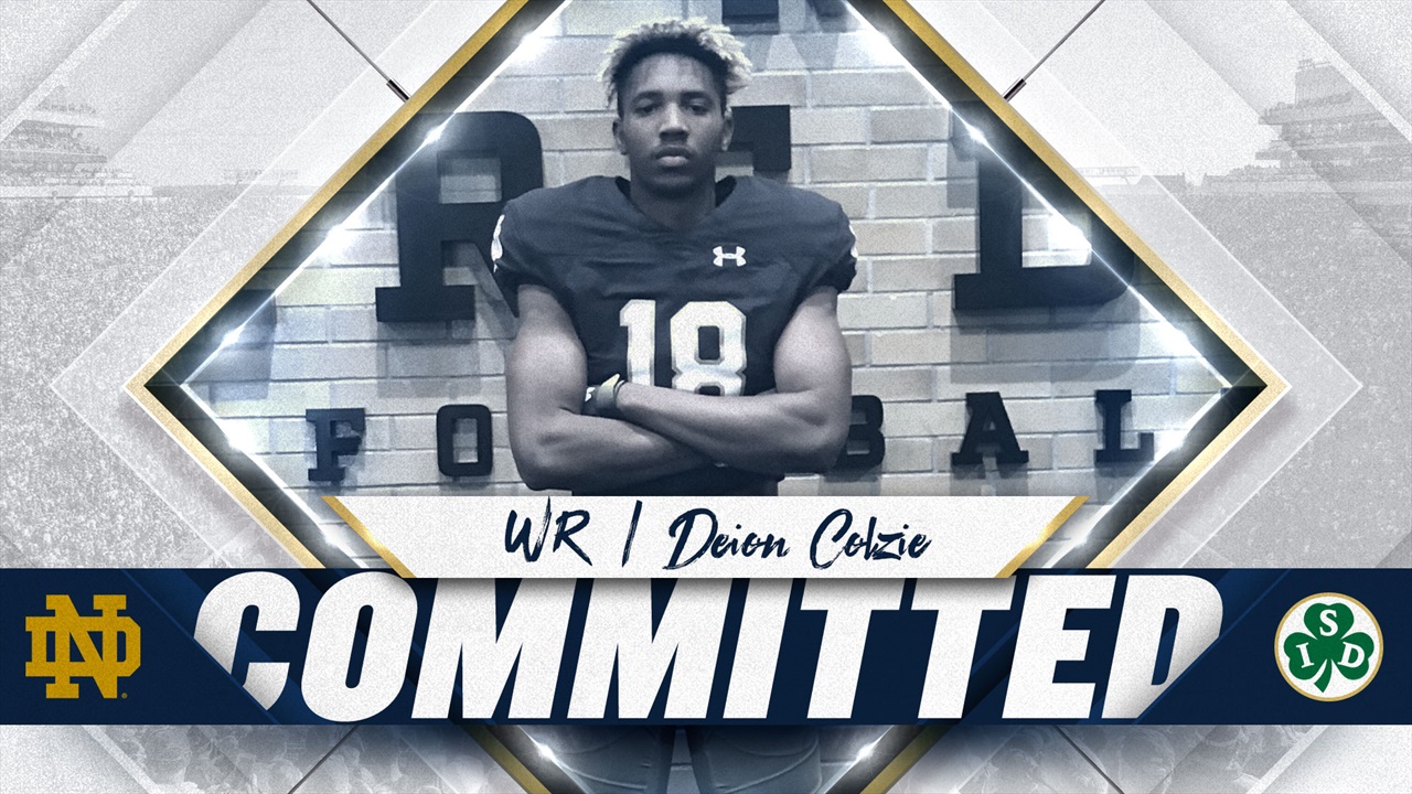 Breaking 2021 Wr Deion Colzie Commits To Notre Dame