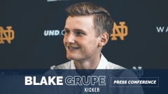 Video | Blake Grupe on Transfer to Notre Dame, Brian Mason & First Week on Campus
