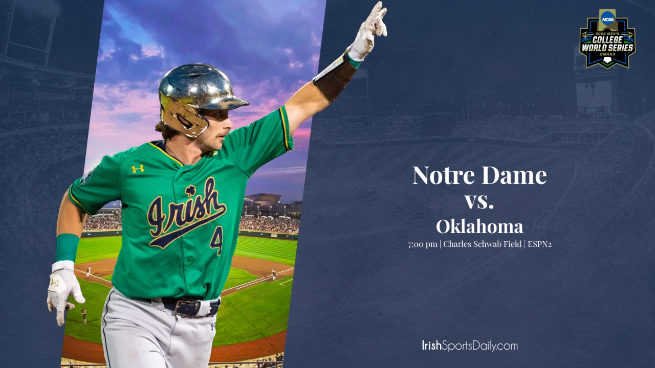 Game Thread College World Series Notre Dame Vs Oklahoma Irish 
