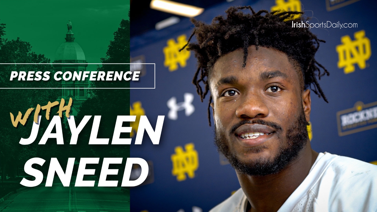 Video Notre Dame LB Jaylen Sneed on Playing South Carolina & Freshman