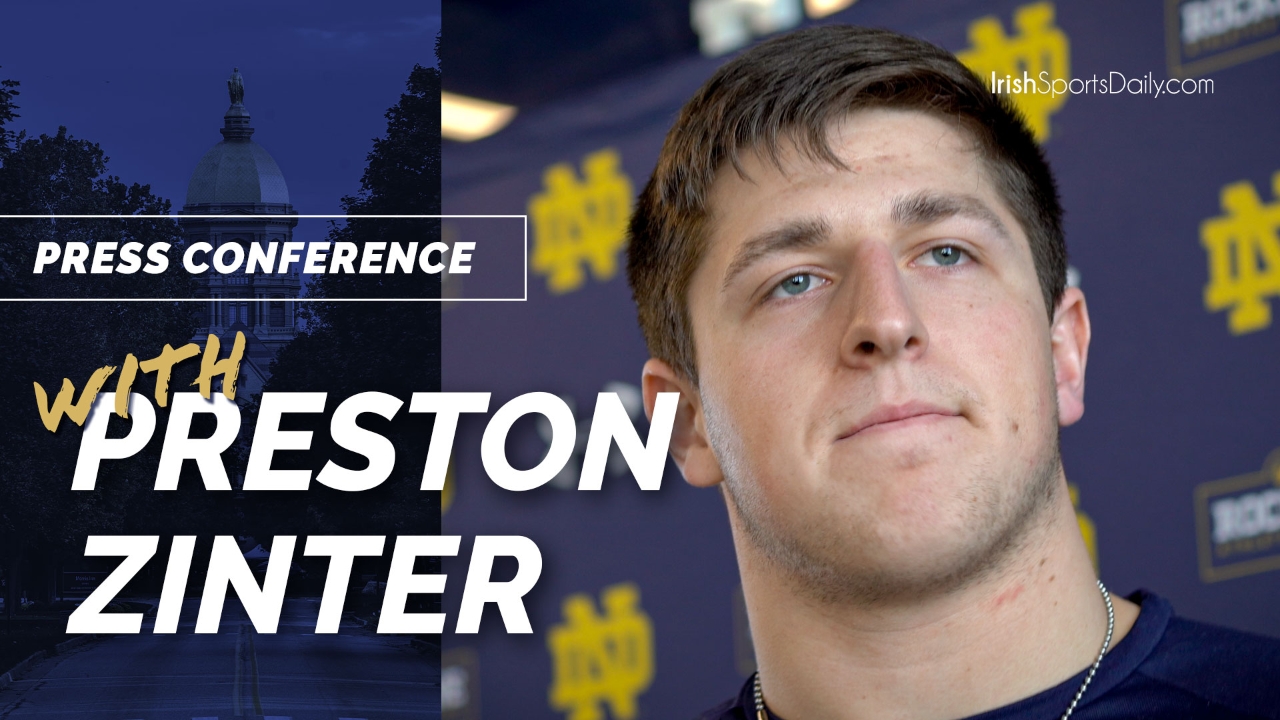 Video LB Preston Zinter On First Month At Notre Dame Impressions Of Linebacker Room Irish 