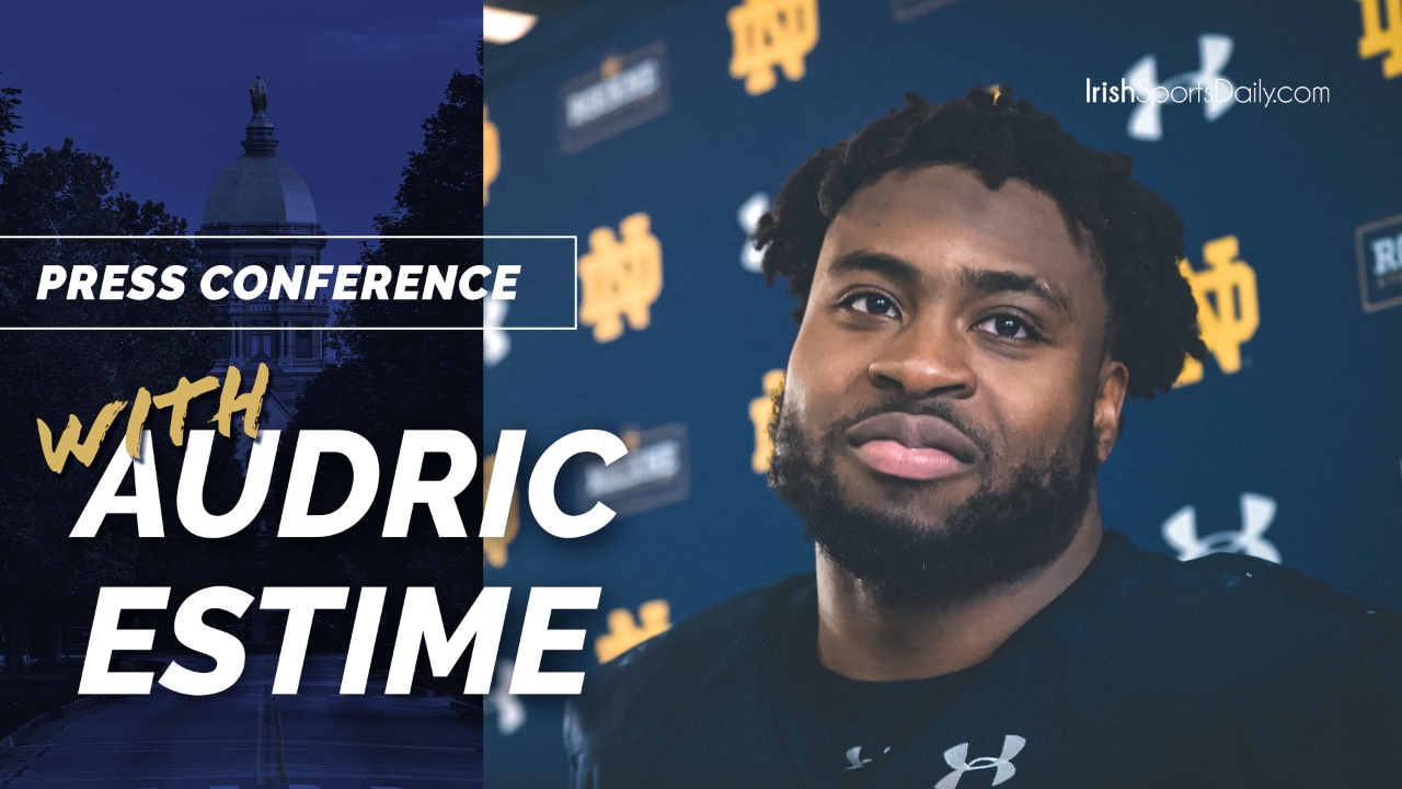 Video Notre Dame Rb Audric Estime Post Practice Irish Sports Daily 2728