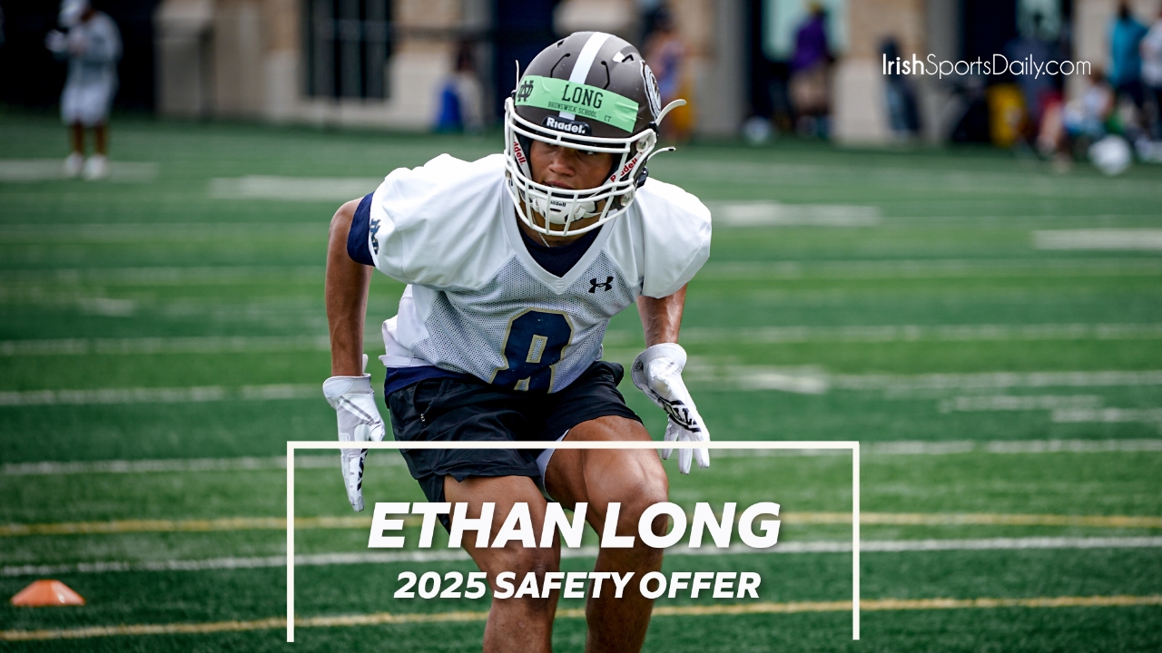 Video 2025 S Ethan Long Notre Dame Camp (Offer) Irish Sports Daily