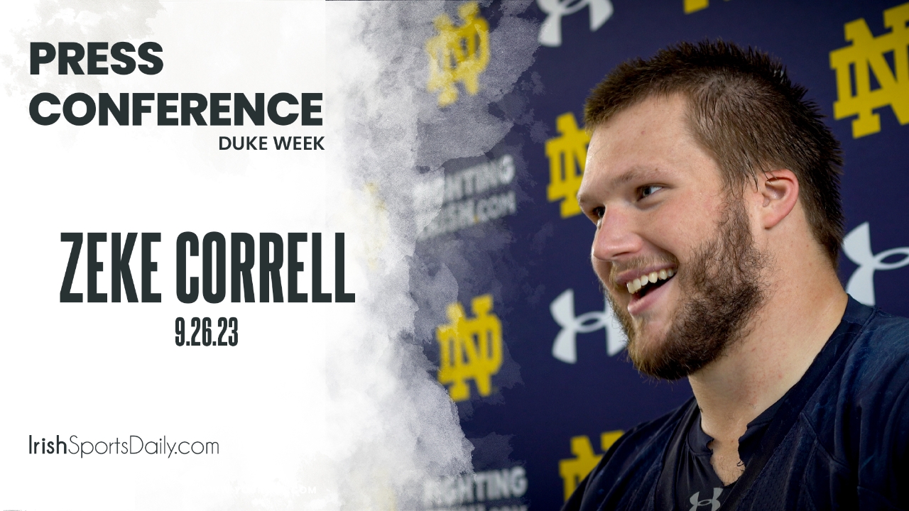 Video | Zeke Correll on Notre Dame OL Confidence, Leadership, Facing Ja ...