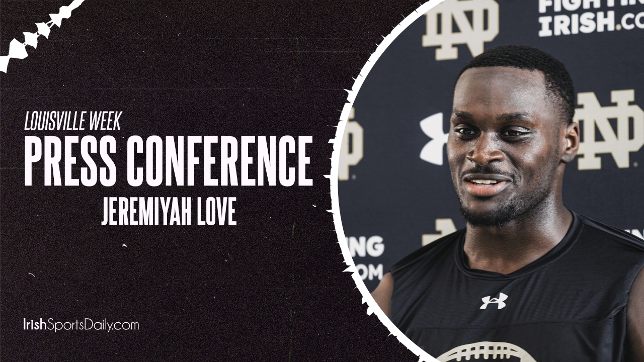 Video | RB Jeremiyah Love On Fake Punt, Notre Dame RB Room, Running ...