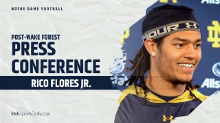 Video | Notre Dame WR Rico Flores Jr. Post-Wake Forest