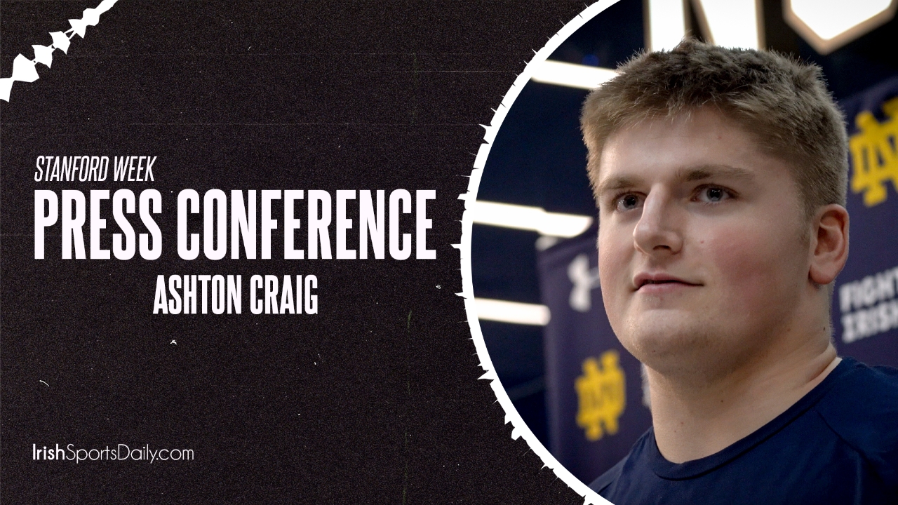 Video | Notre Dame OL Ashton Craig on Transitioning into New Role, Joe ...