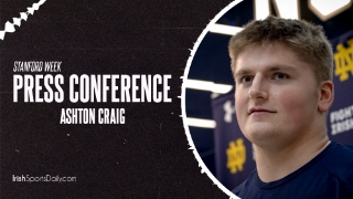 Video | Notre Dame OL Ashton Craig on Transitioning into New Role, Joe Rudolph & Stanford