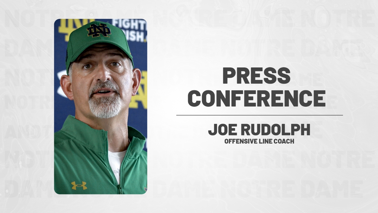 Video | Notre Dame OL Coach Joe Rudolph Post-Practice 8.6 | Irish ...