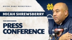 Video | Notre Dame HC Micah Shrewsberry Not Pleased Following Win Over North Dakota