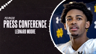 Video | Notre Dame CB Leonard Moore Post-Practice 4.4