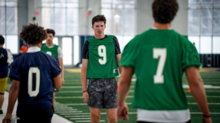 Top 2027 TE Target Titus Hawk Takes In Notre Dame For First Time