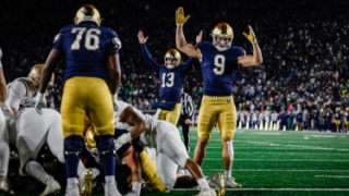 CJ Carr Leads Explosive Notre Dame Offense Past Navy, Shows Poise & Precision in Snow