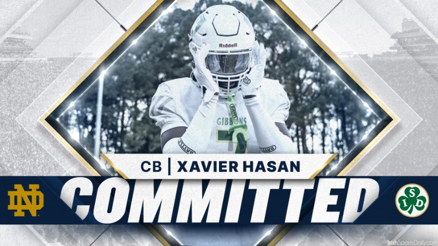 BREAKING | 2027 CB Xavier Hasan Commits To Notre Dame