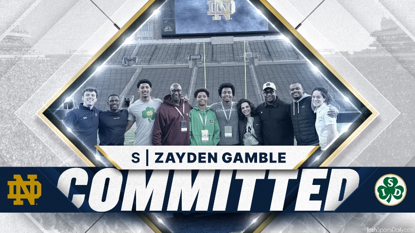 COMMITMENT | 2027 S Zayden Gamble Commits to Notre Dame