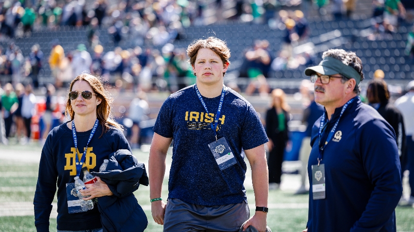 OL Commit Richie Flanigan Soaks In Special Notre Dame Night At Lambeau