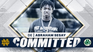 COMMITMENT | Elite 2027 DE Abraham Sesay Commits to Notre Dame