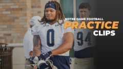 Video | Notre Dame Football Practice Clips (DL/LB) | 8.7