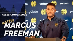 Video | Notre Dame HC Marcus Freeman Discusses Run Game & Michigan State Rivalry